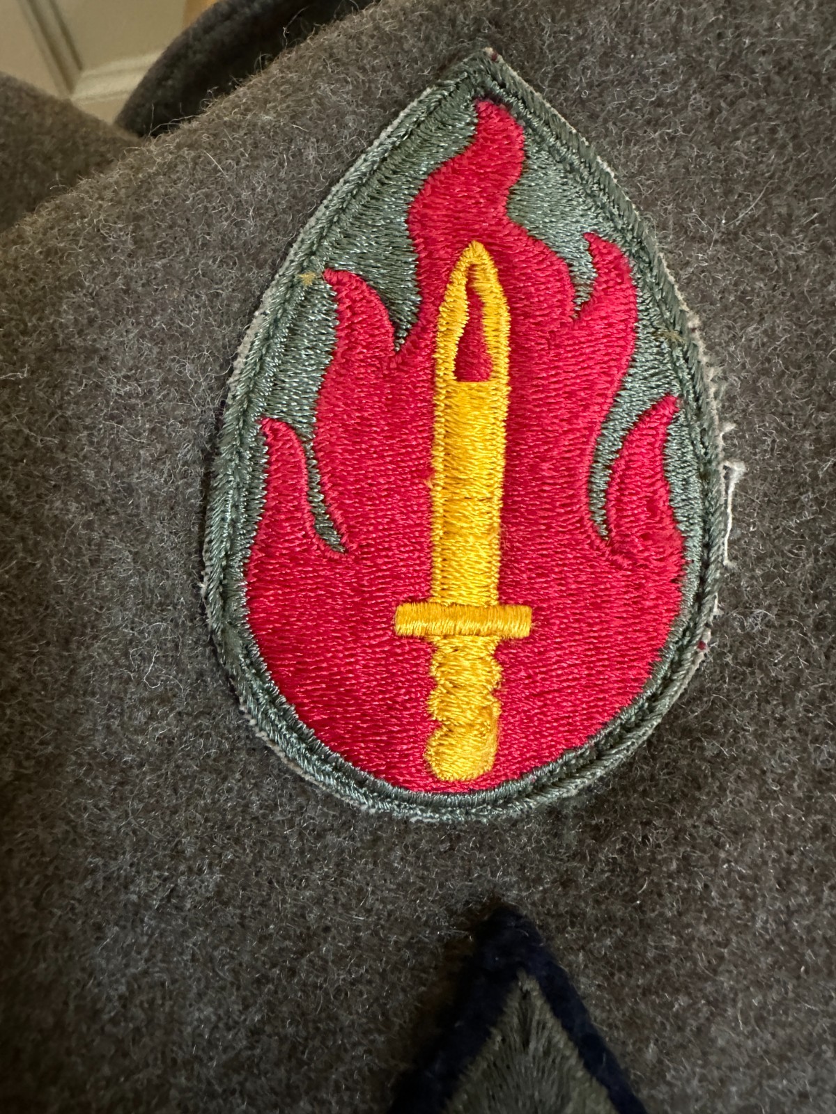 WWII 63rd Infantry Div Named Officer Uniform Overcoat Jacket Ribbon Medal Photo