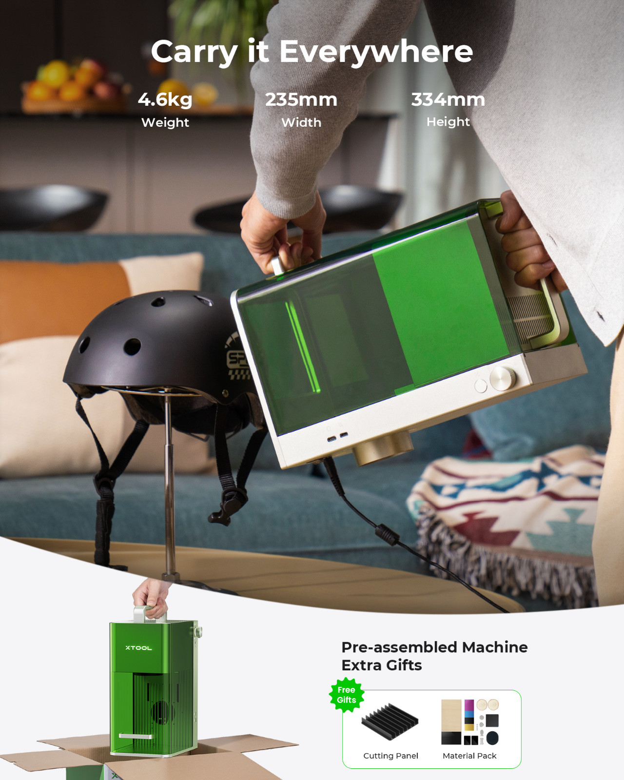 (Refurbished) xTool F1 Laser Engraver Fastest Portable IR & Diode Laser Machine