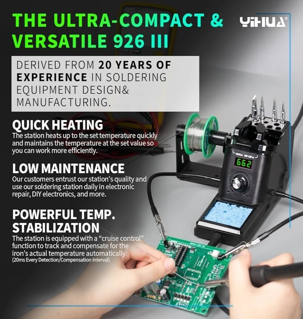 Yihua 926 LED III 60W LED Digital Display Soldering Station Soldering Iron Kit