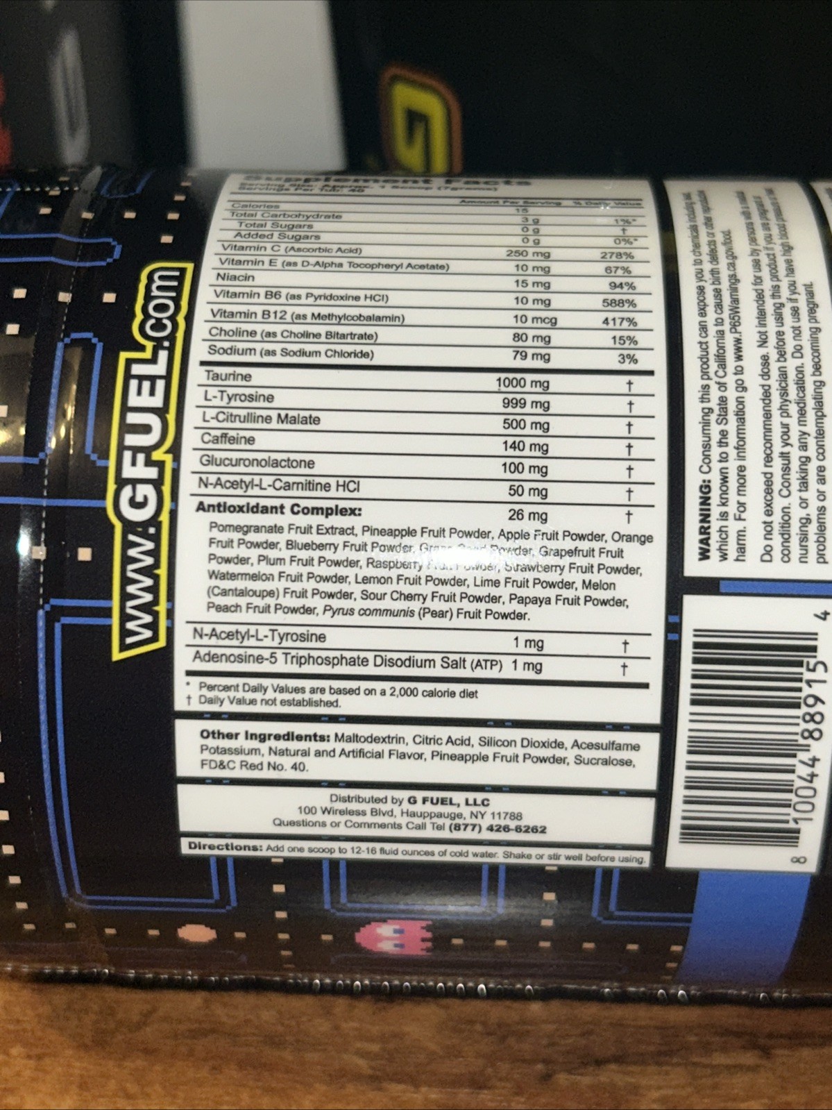 GFUEL x Pac-Man Power Pellet Collector’s Box - LIGHT UP - Shaker Cup & Tub