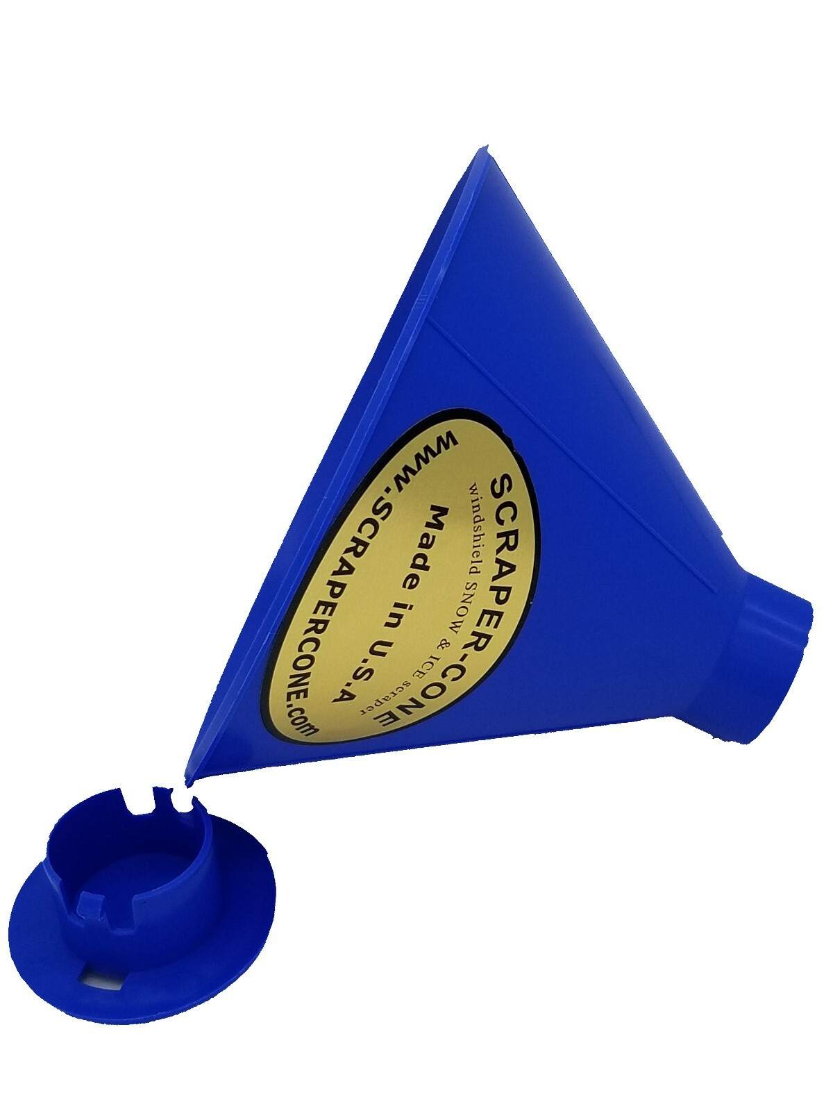 The Original Scraper Cone Ice Scraper With the Twist & Lock Cap Made In The USA