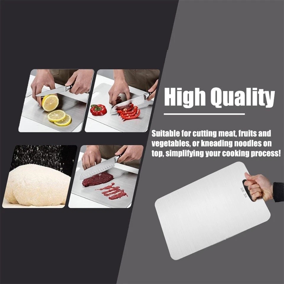 Titanium Cutting Board 100% Pure Non-Stick Double-Sided 11x15.5" in for Kitchen