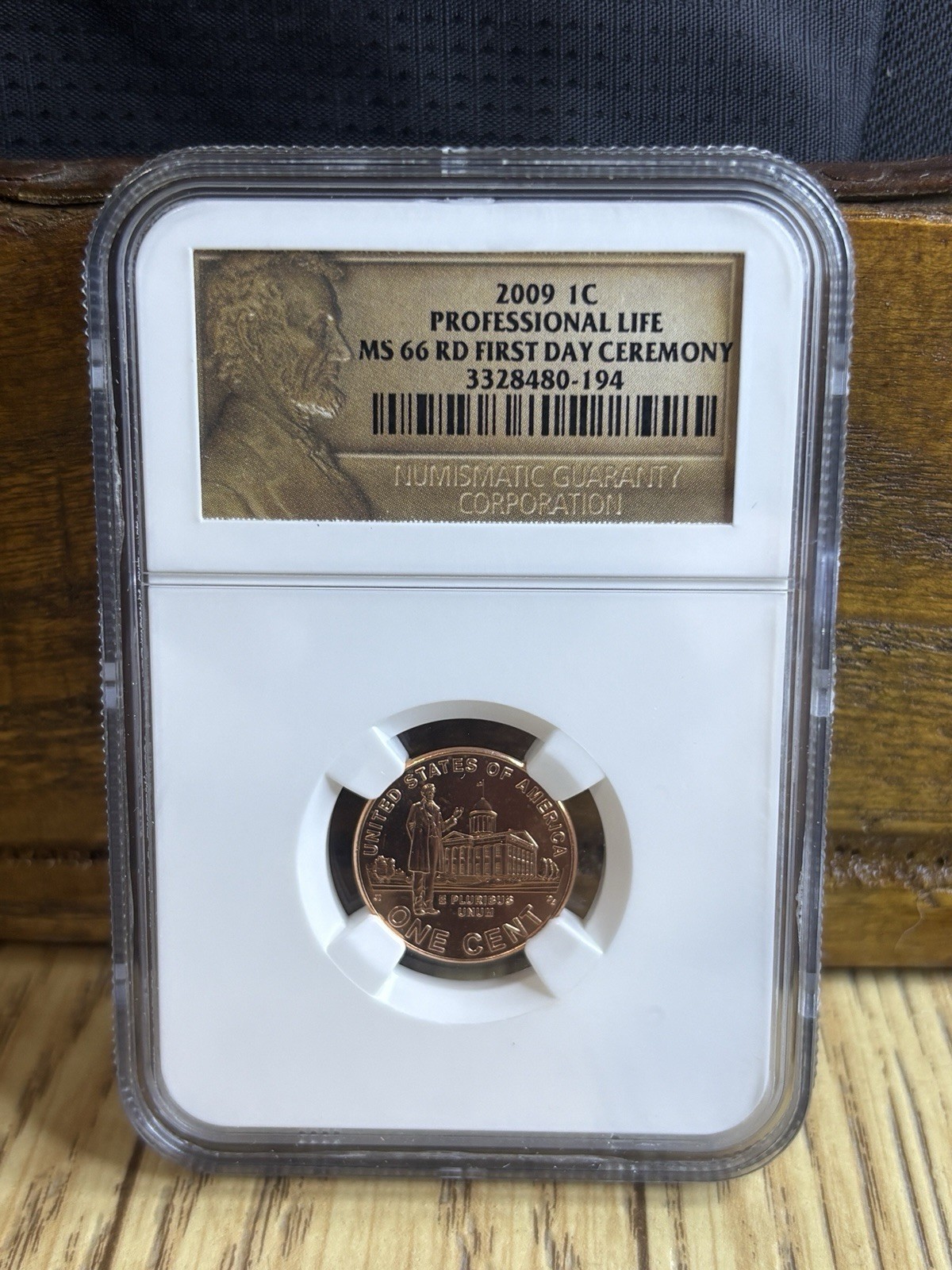 2009 1C  Lincoln Cent - NGC MS66RD  - Professional Life - First Day Ceremony