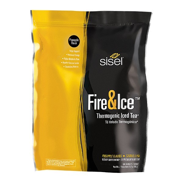 Sisel Fire&Ice Pineapple Thermogenic FAT-BURNING Iced Tea - 30 Packets Freeship