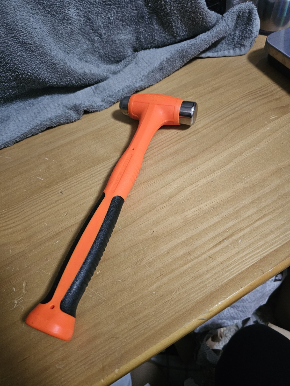 Snap On Tools Hbbd16o 16oz Dead Blow Ball Peen Hammer Orange Soft Grip