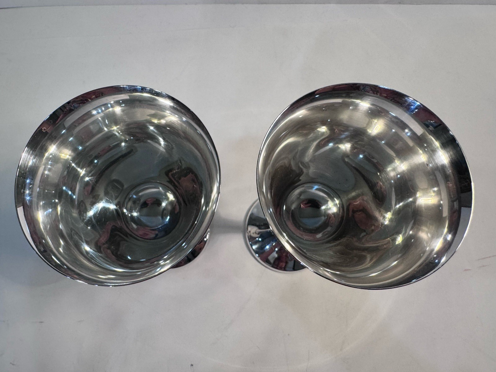 PAIR Gorham Sterling Silver #272 Water Wine Goblets Glasses Excellent 366 Grams!