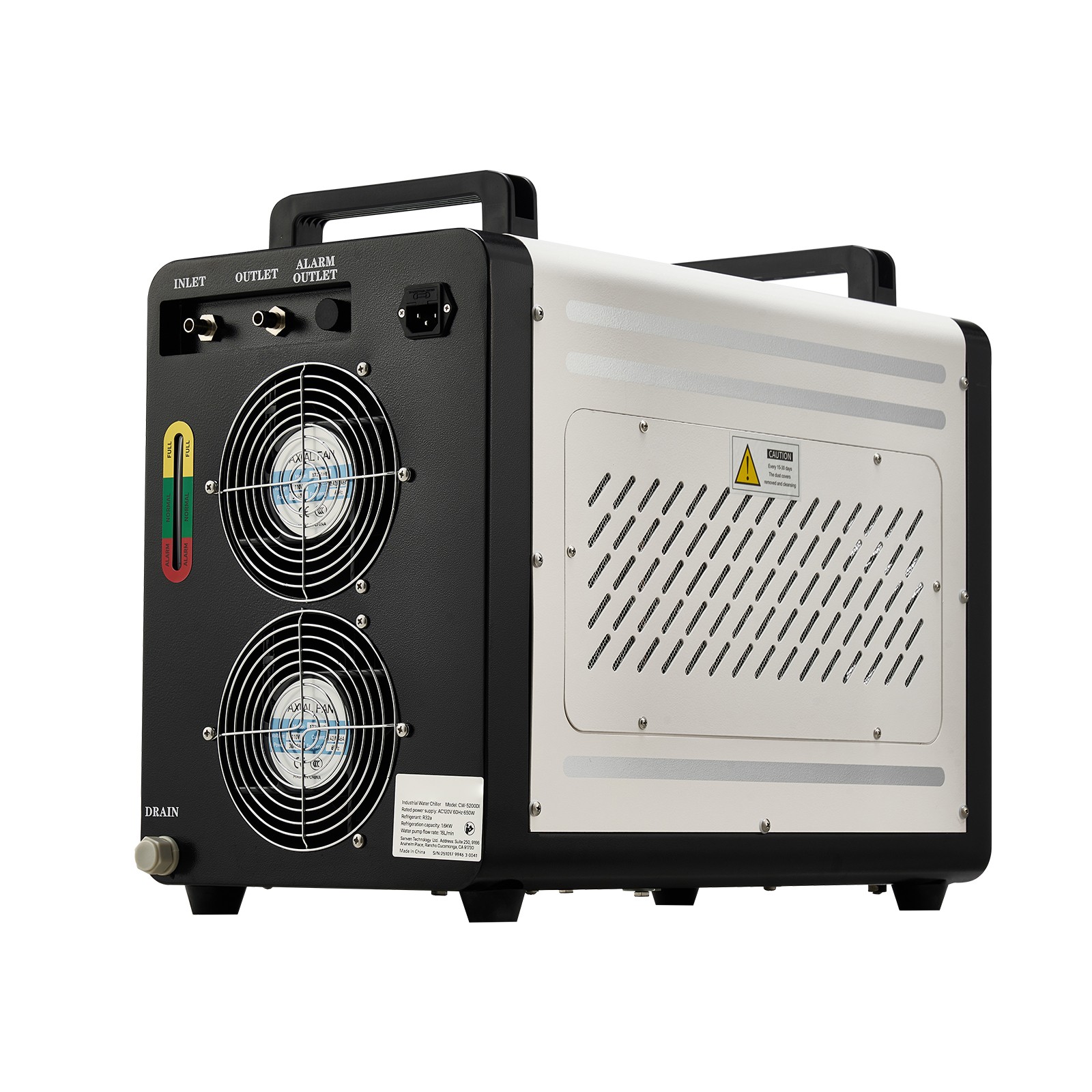 Uimoso Industrial Water Chiller 5460BTU/h Cooling System with Compressor 4.2 GPM