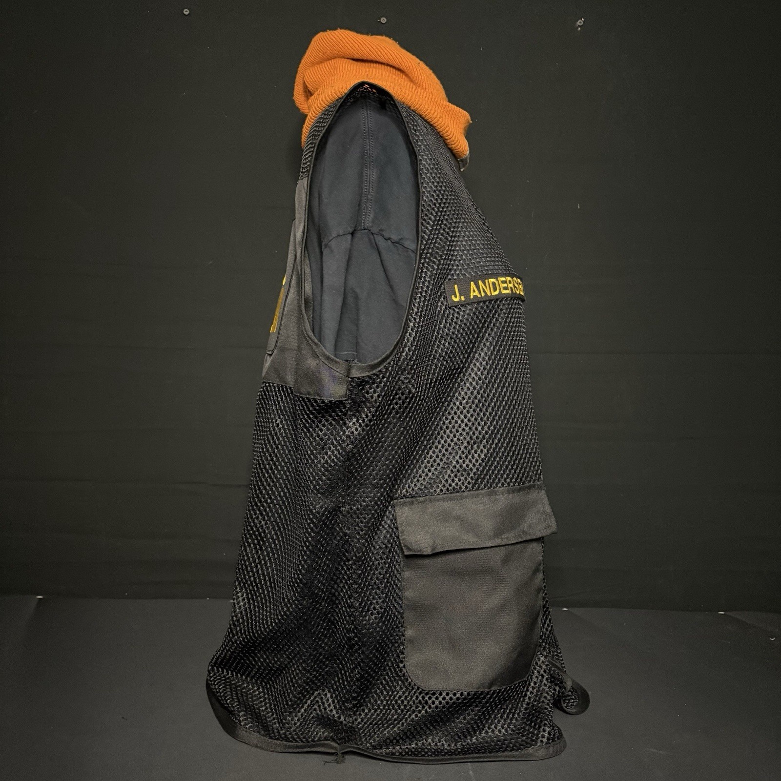 Authentic Police Chaplain Vest Black Mesh With Pockets RARE