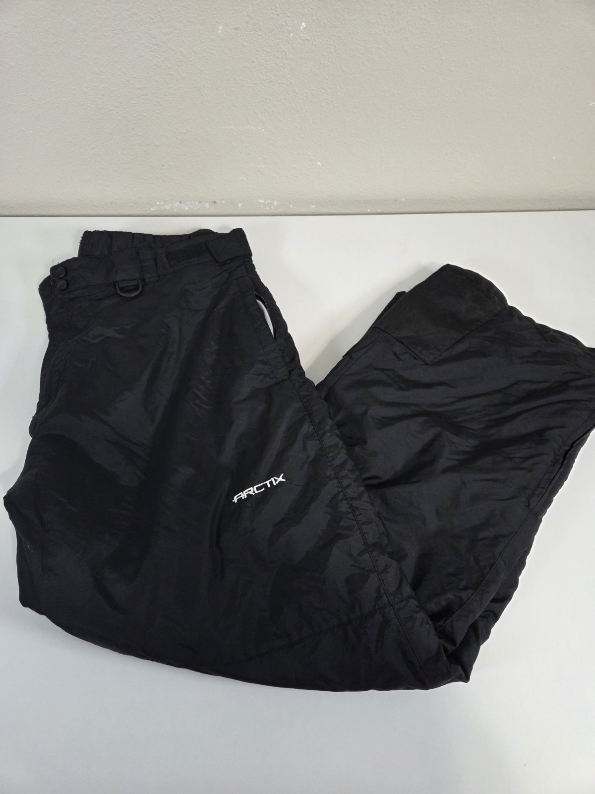Arctic Mens Black Winter Insulated Snow Pants sz XL As-Is