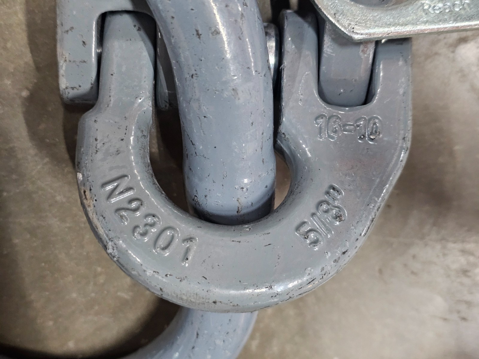 Single Leg Chain Sling 5/8" x 5 FT Grade 100 22,600 lbs WLL Vertical Type SOS