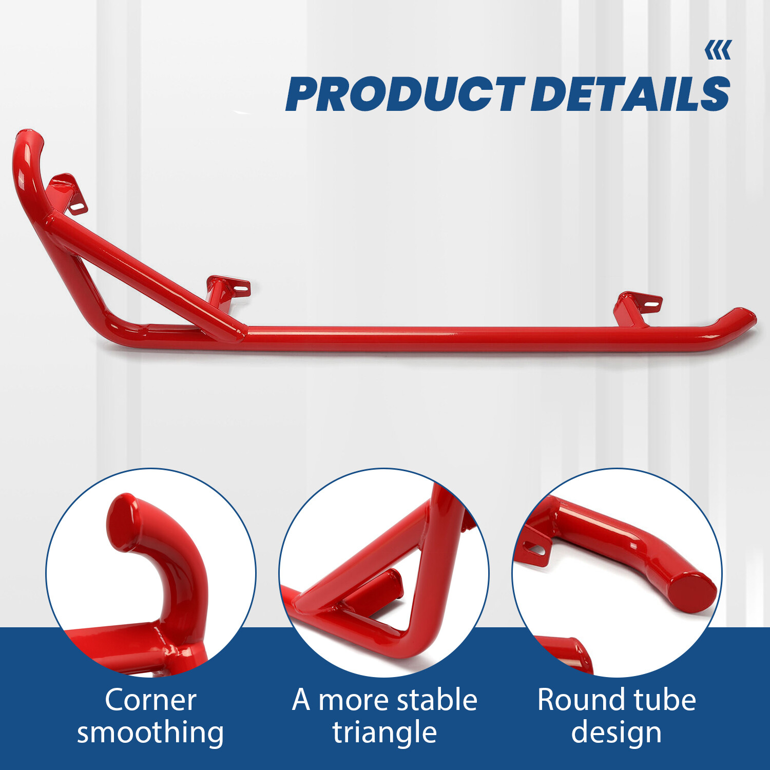 Side Steps Nerf Bars Rock Slider For 14-22 Polaris RZR XP 900 1000 Trail 2Dr RED