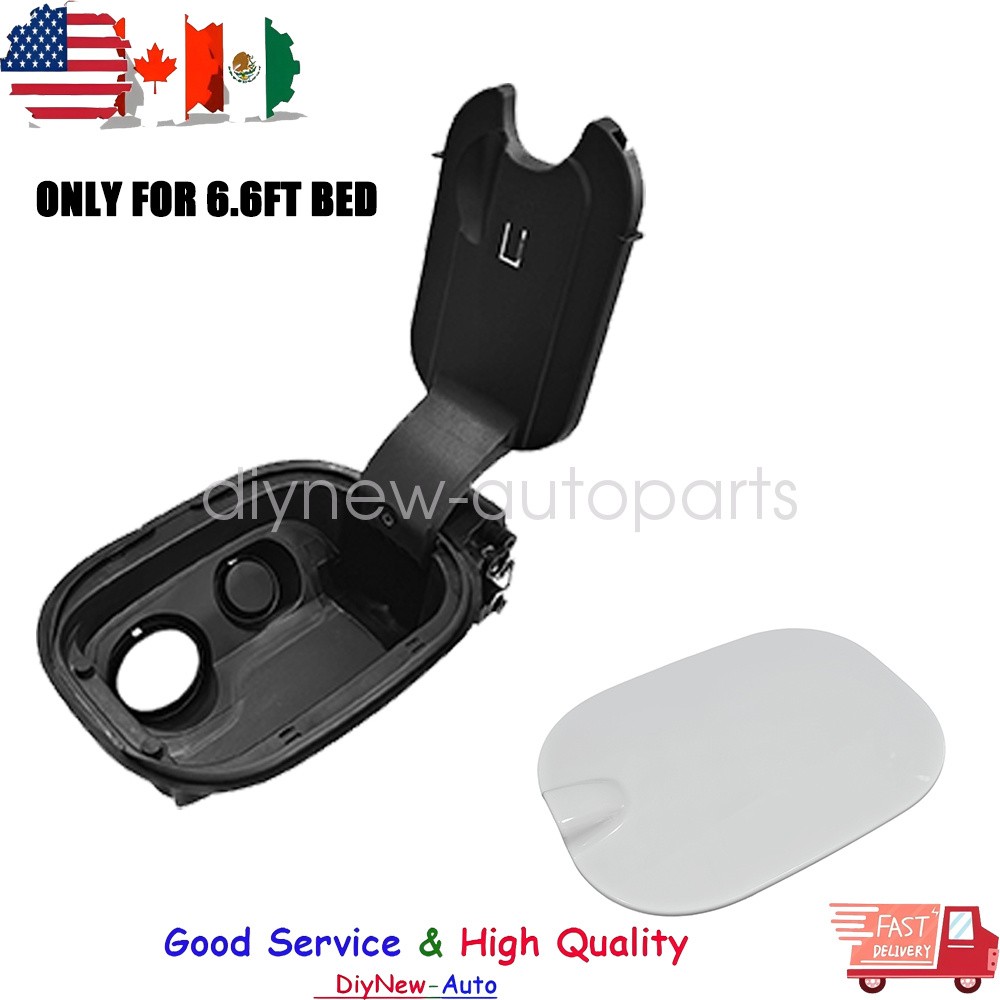 Fuel Tank Filler Pipe Housing &White Cap Door Fit For 19-24 Chevy Silverado 1500