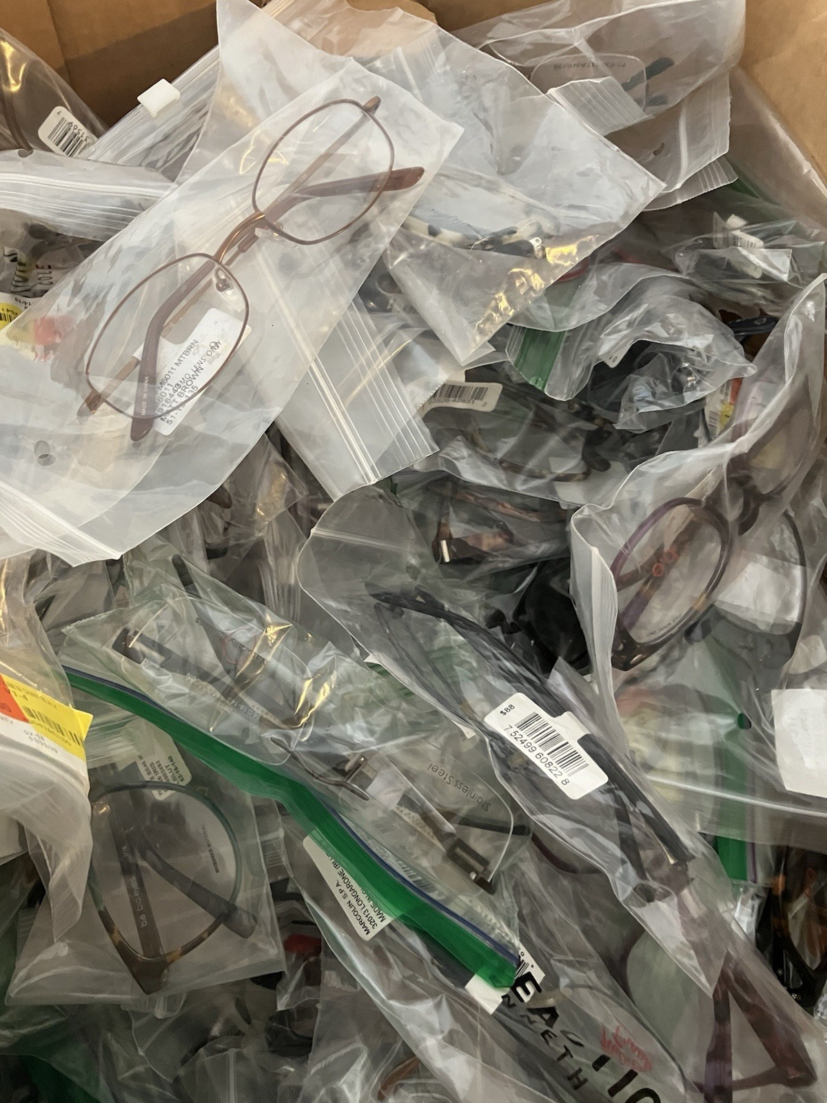 Bulk Lot Of 50 Preowned Random Eyeglasses/ Readers Various Strengths And Frames