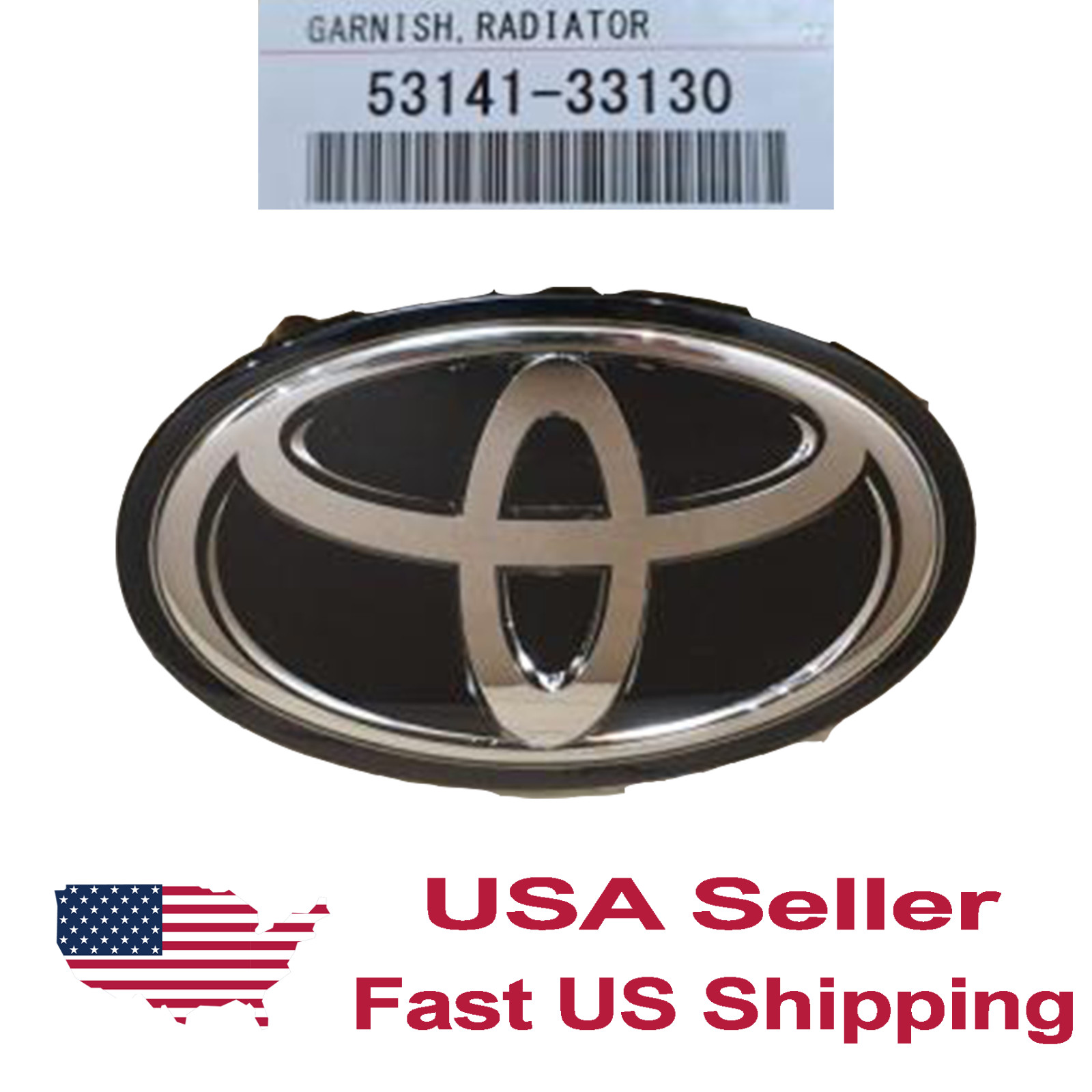 Front Grille Black Emblem Logo Badge For Toyota RAV4 2019 2020 2021 2022 2023