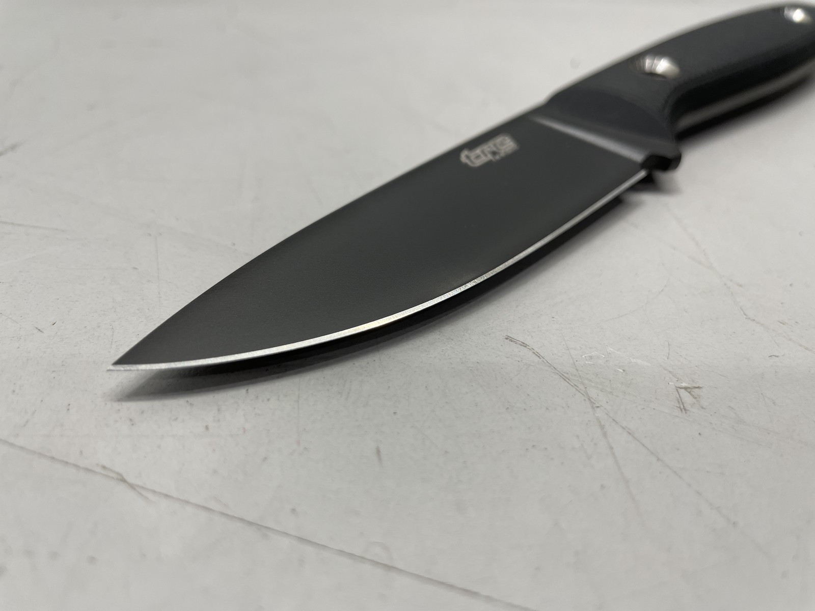 TRC Classic Freedom Black M390 Blade Black Canvas Micarta Knife 00057
