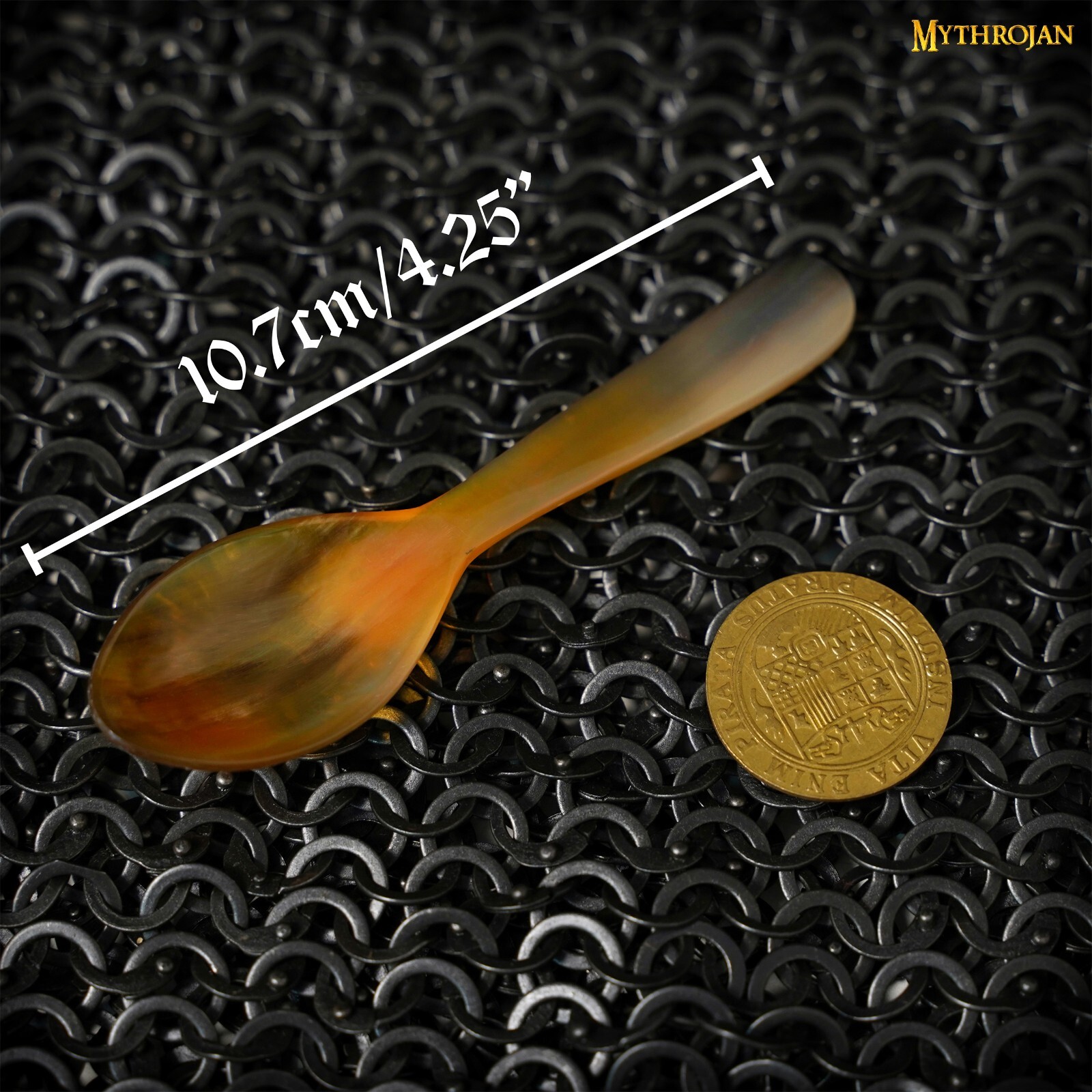 Medieval Genuine Horn Spoon Viking Events Cosplay 4.2 Inch Handcrafted Set of 4