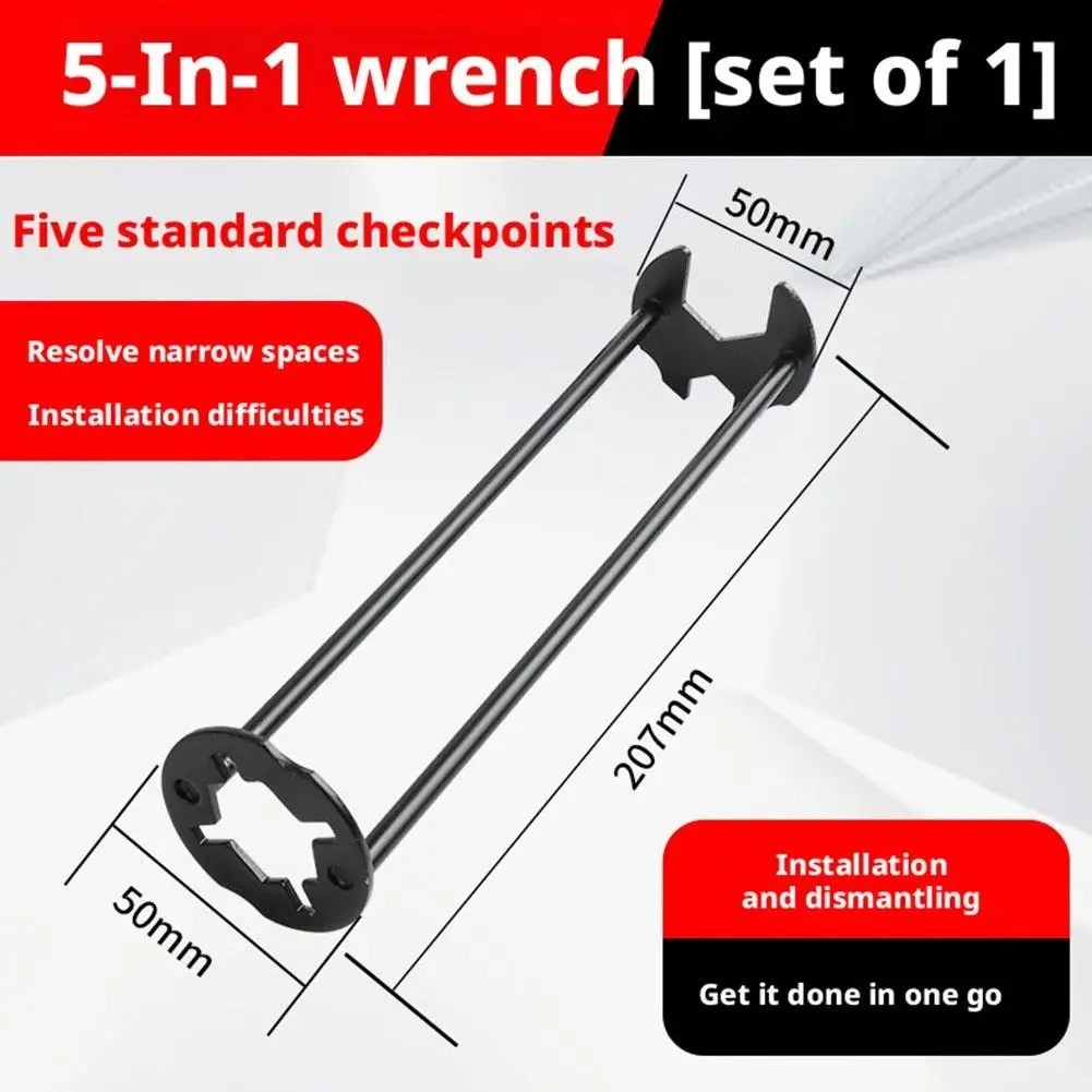 Multifunctional Sink Wrench Set, 2-Pack Basin and Faucet Wrench Tool with Fou.