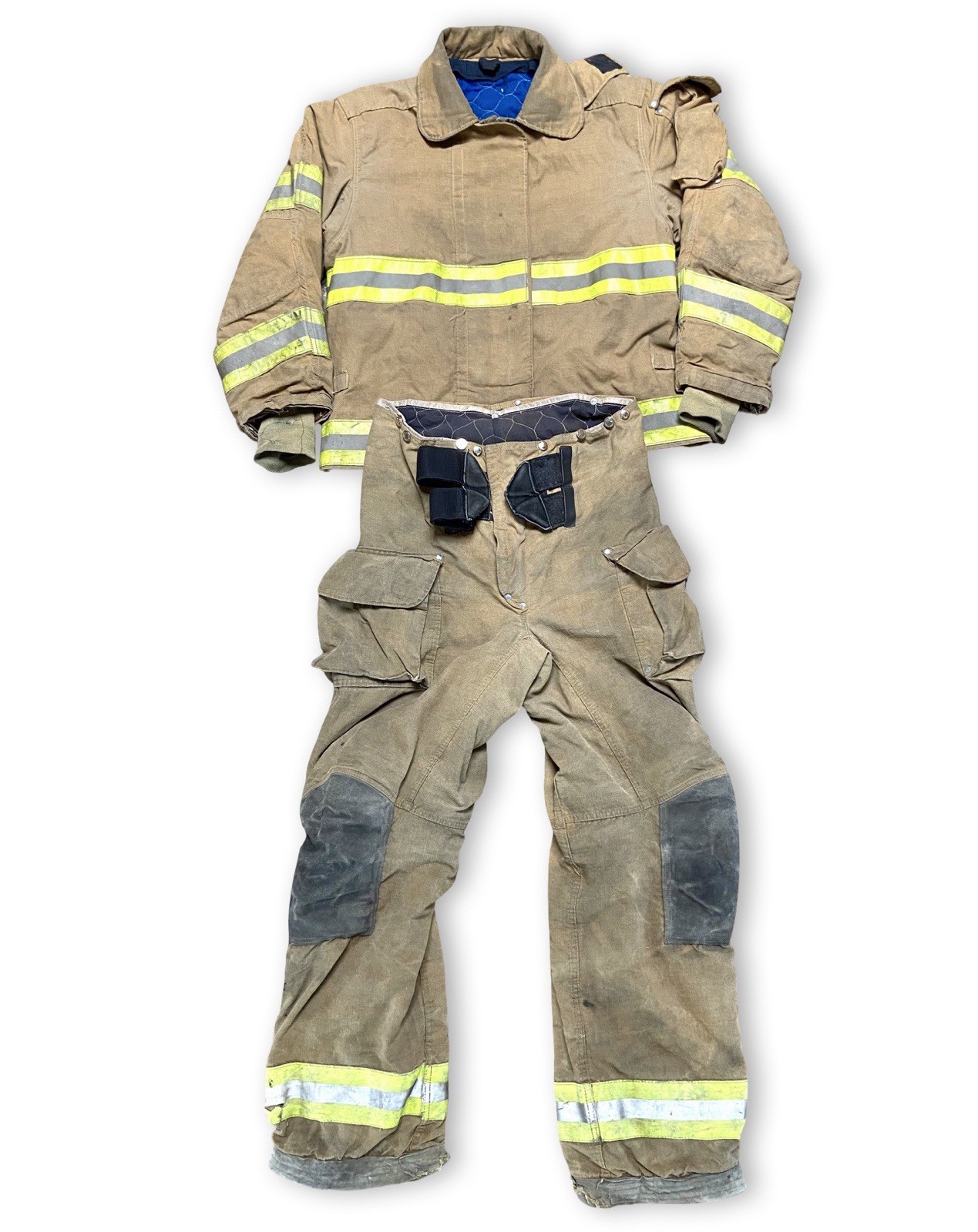 Vintage 80s 90s Janesville Turnout Gear Firefighter Uniform Coat Pants Sz 48/29R