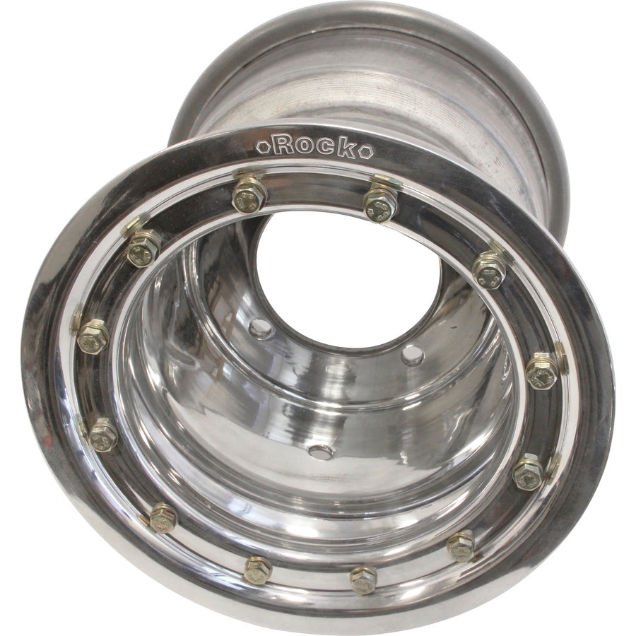 MotoSport Rock Standard Beadlock Wheel - Polished, 10X5 / 3+2 / Front