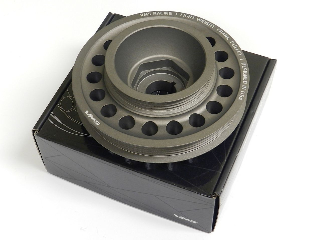 VMS Light Weight Aluminum Crank Crankshaft Pulley 93-01 Honda Prelude H22 VTEC