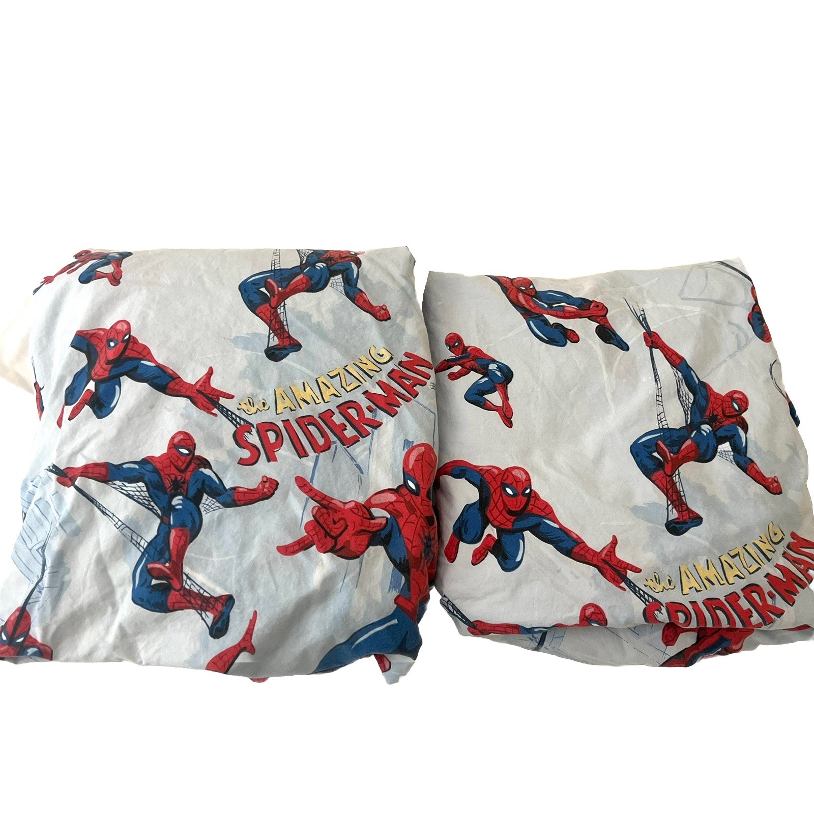 Pottery Barn Kids Marvel Comics Queen Size Spider-Man Flat and Fitted Sheets