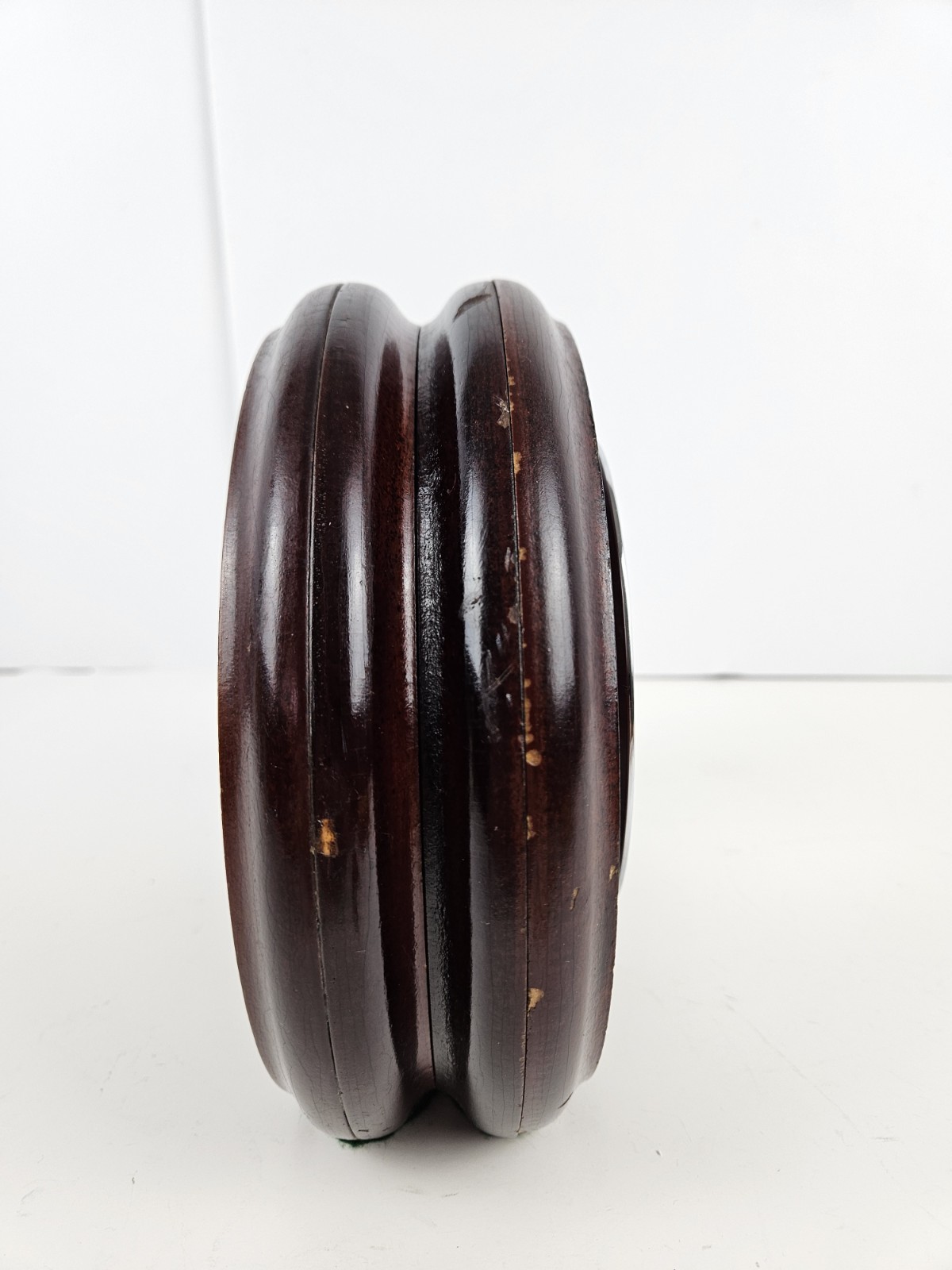 Vintage Working CHELSEA Clock Co. Nautical Ship Mantel Clock with Wood Case