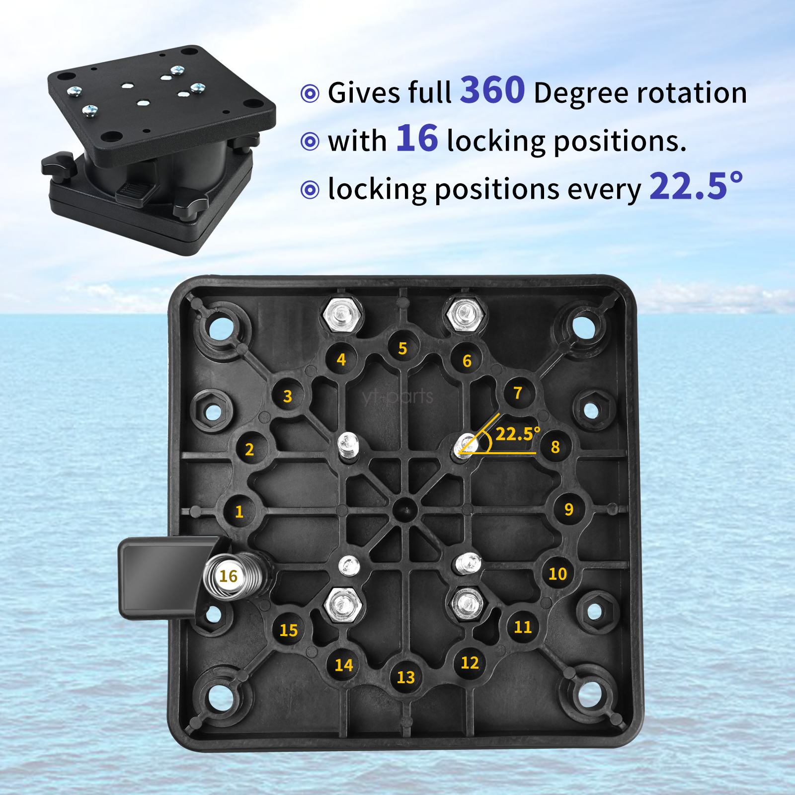 1026 Swivel Pedestal Mount for All Downrigger Models Fit for Scotty