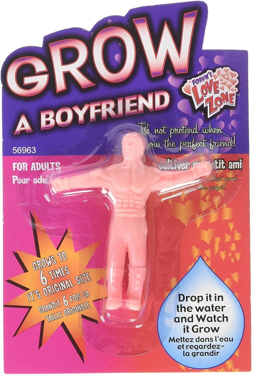 GROW A BOYFRIEND YOUR OWN  MAN MALE RUDE SECRET SANTA GIFT STOCKING JOKE GAG TOY