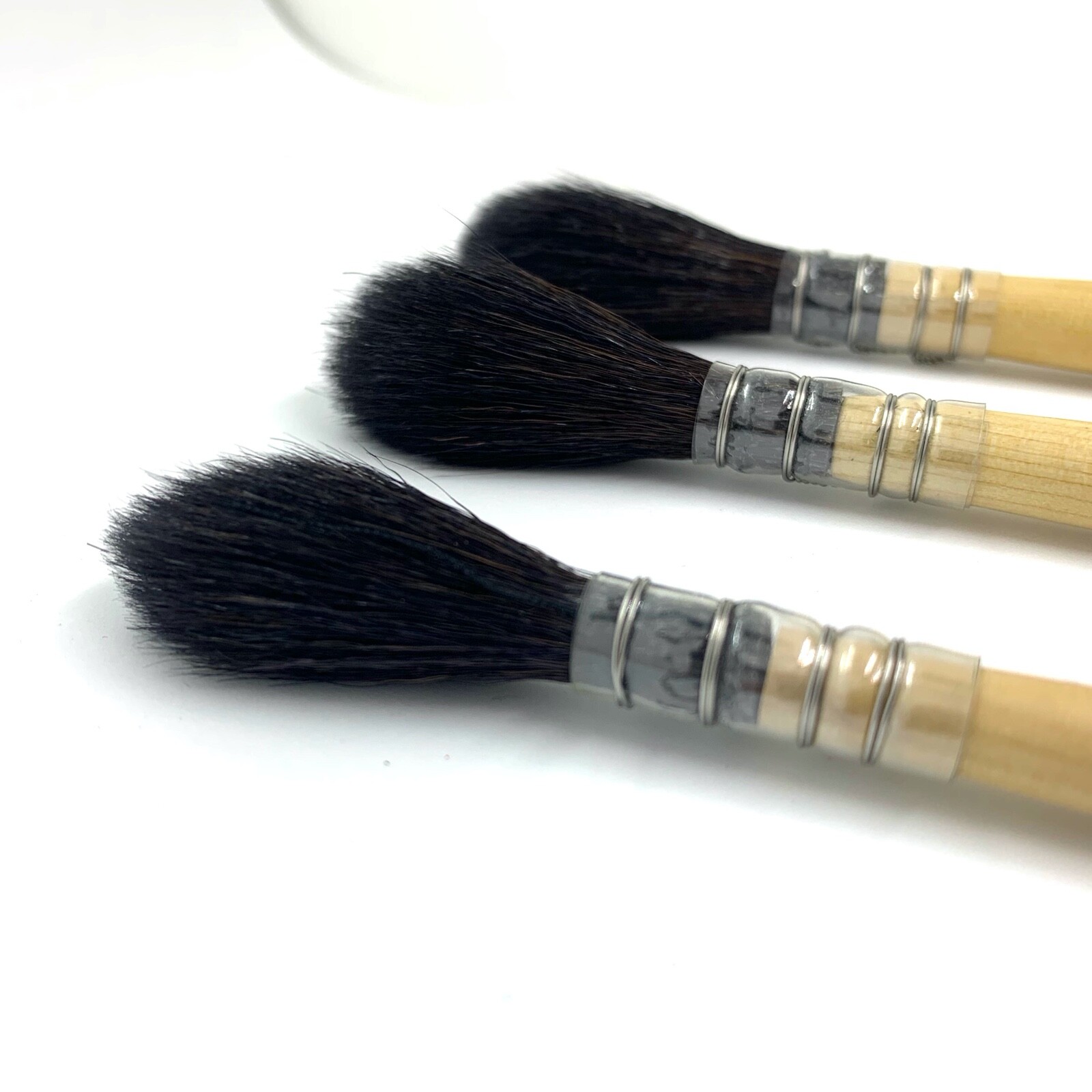 XDT#920 Mop Round Tip Art Brush 3Pc #8#10#12 Black Goat Acrylic Watercolor