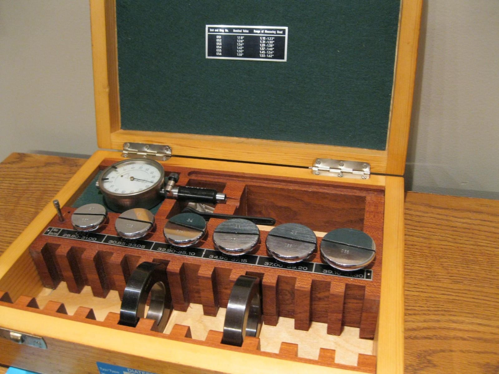 DIATEST THRU HOLE BORE GAGE 1.130-1.620 WITH 2 RINGS MACHINIST TOOLS