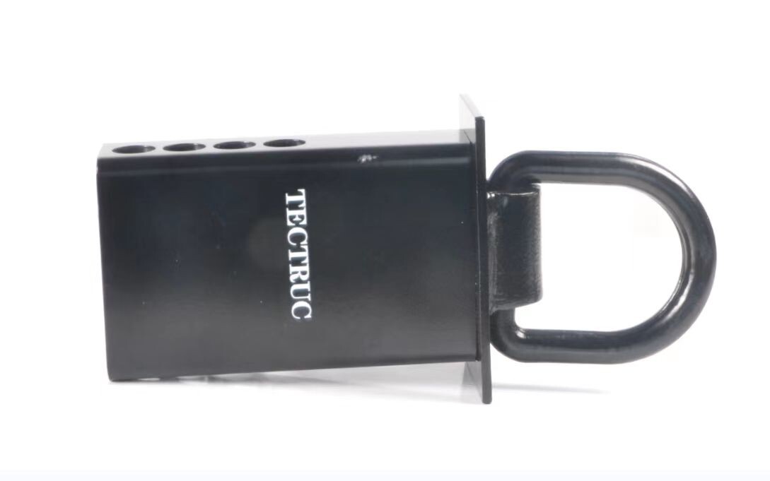 Stake Pocket D Ring Heavy Duty Adjustable Trailer Stake Pocket,Black, 8 Pack