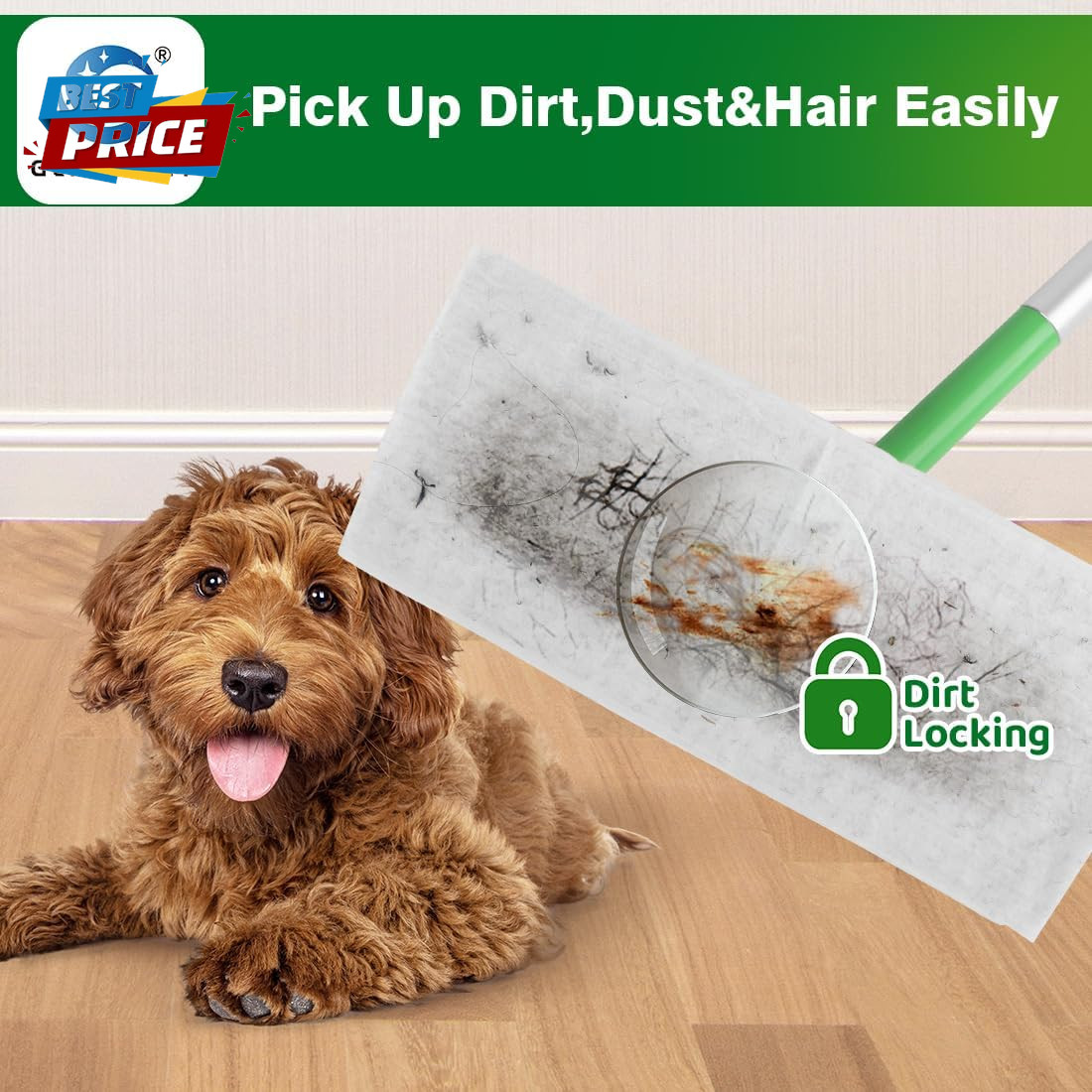 Dry Sweeping Cloths Pads Compatible with Swiffer Sweeper- Disposable Duster Refi