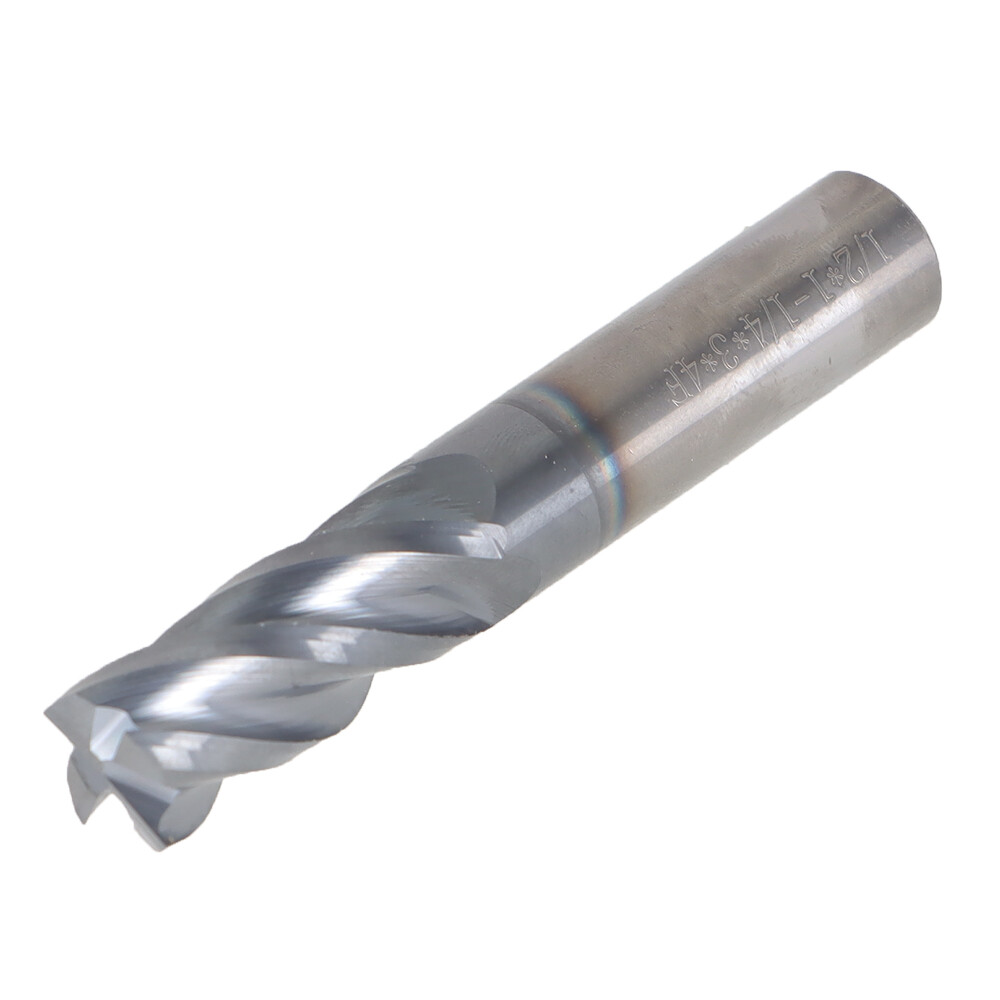5× 4 Flute 1/2" x 1-1/4" x 3" Variable Helix Solid Carbide End Mill TiALN Coated