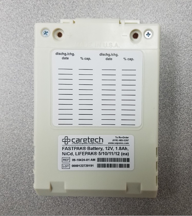 Physio-Control Lifepak 12, 11 & 10 Fastpak Battery Zoll Phillips Defibtech