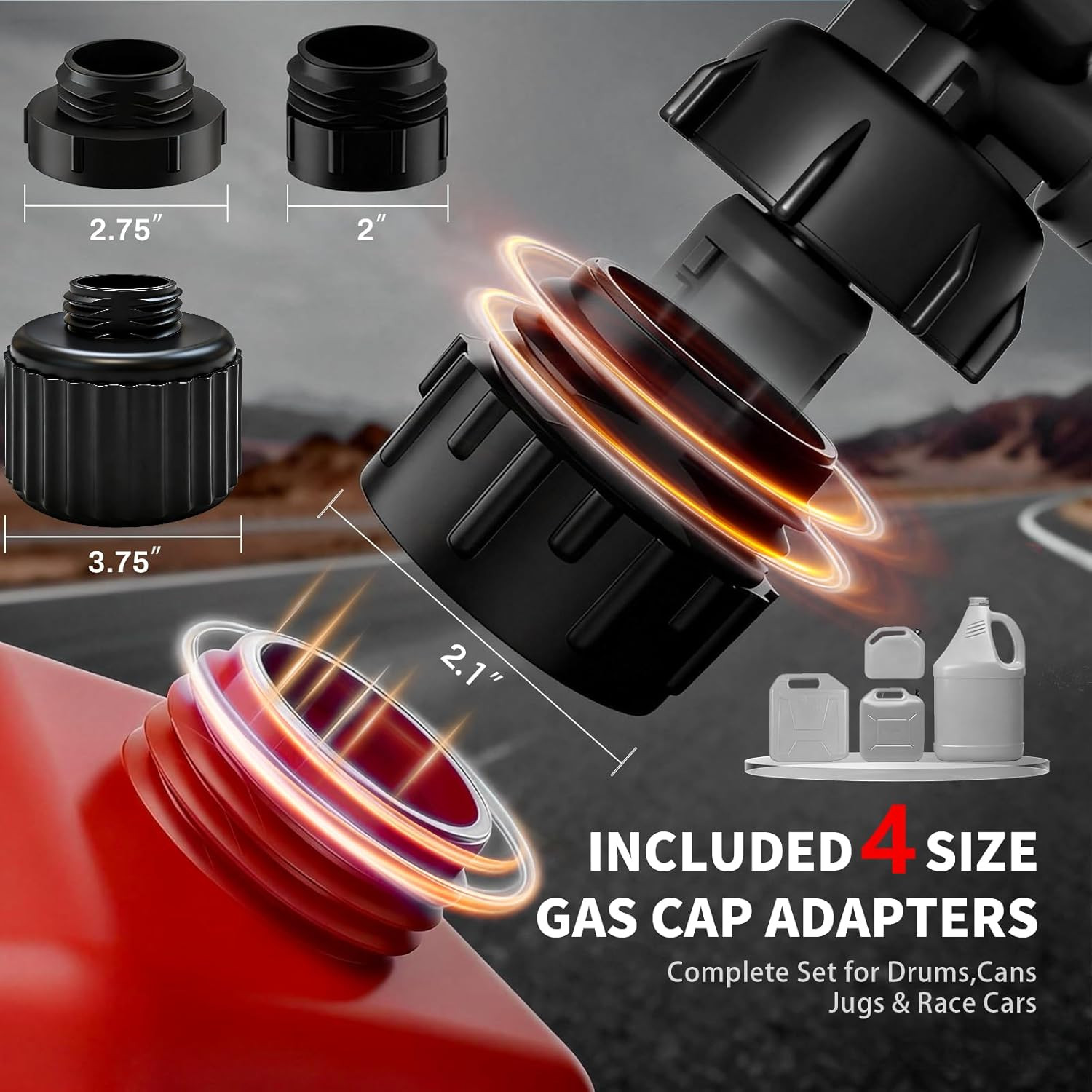 Gas Can Fuel Pump Cordless - 3.8 GPM Fast Flow Fuel Transfer Pump with Auto-Stop