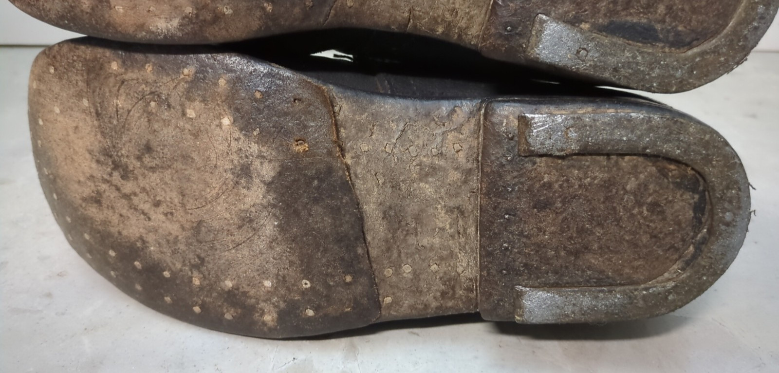 Vintage C&D Jarnagin Civil War Repro Brown Leather Brogan Shoes US Men Size 9.5