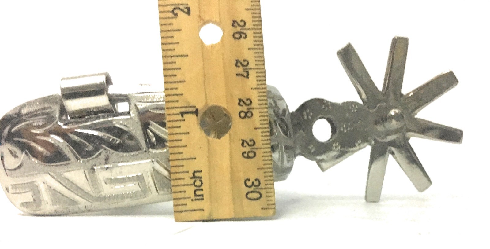 CHARRO SADDLE MEXICAN SPURS, ESPUELAS CHARRAS, EQUESTRIAN HORSE TACK