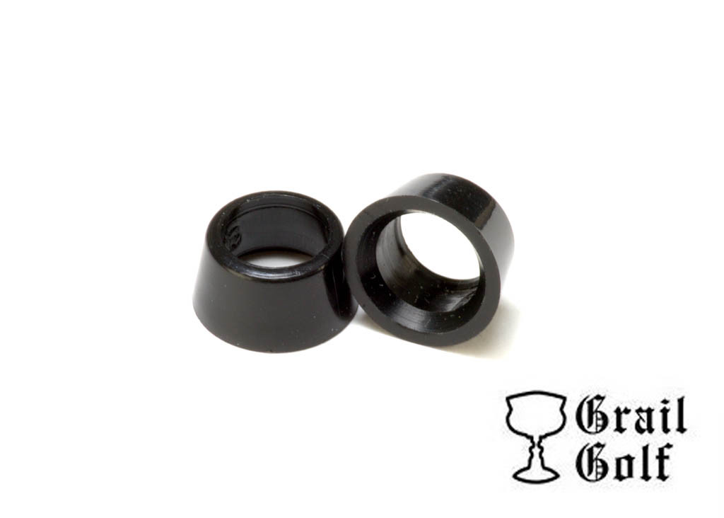 GRAIL GOLF NEW PREMIUM BLACK WOOD FERRULES .335 .25" .490OD TOUR QUALITY LOT