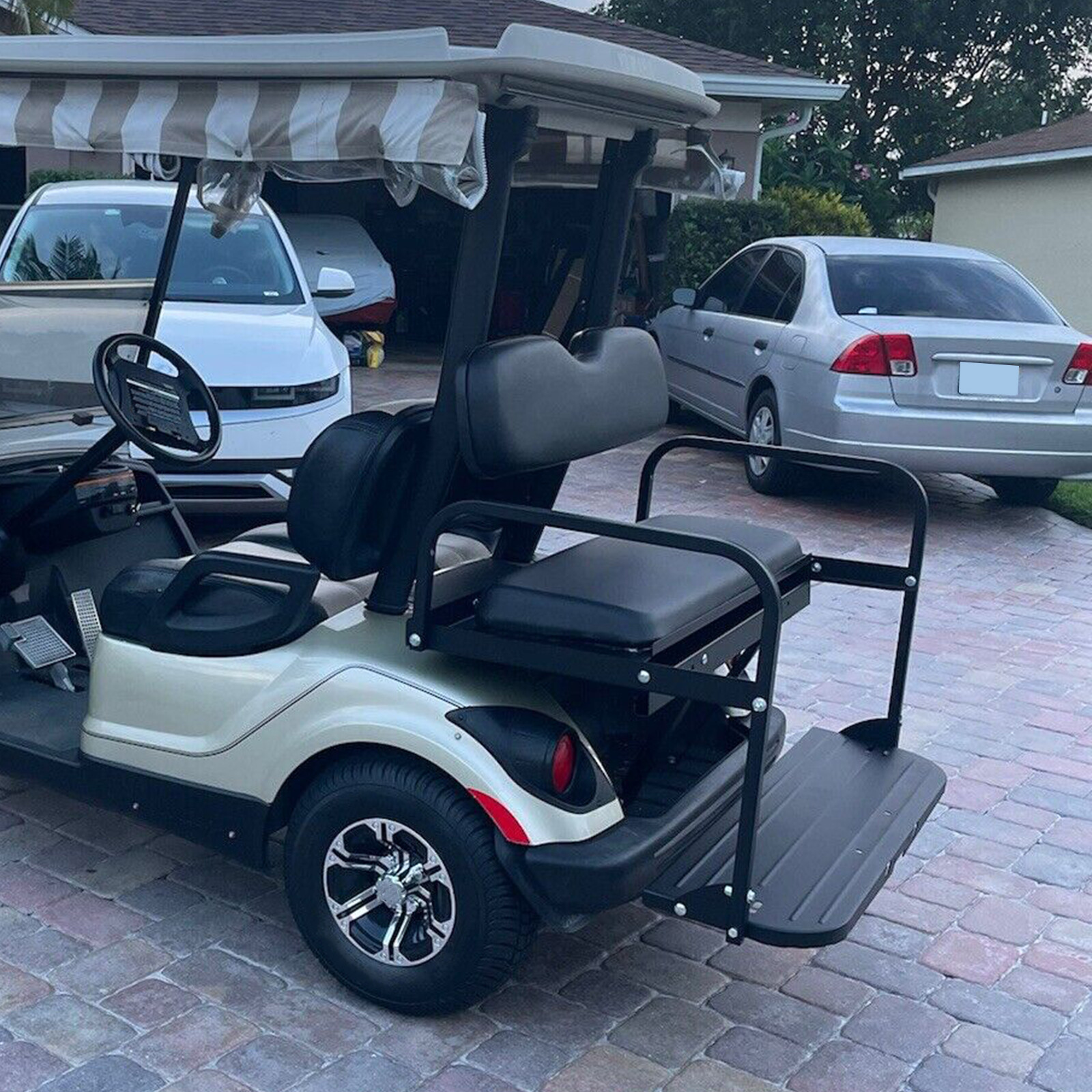 For 07-16 Yamaha Drive G29 Golf Cart Flip Folding Rear Back Seat Kit