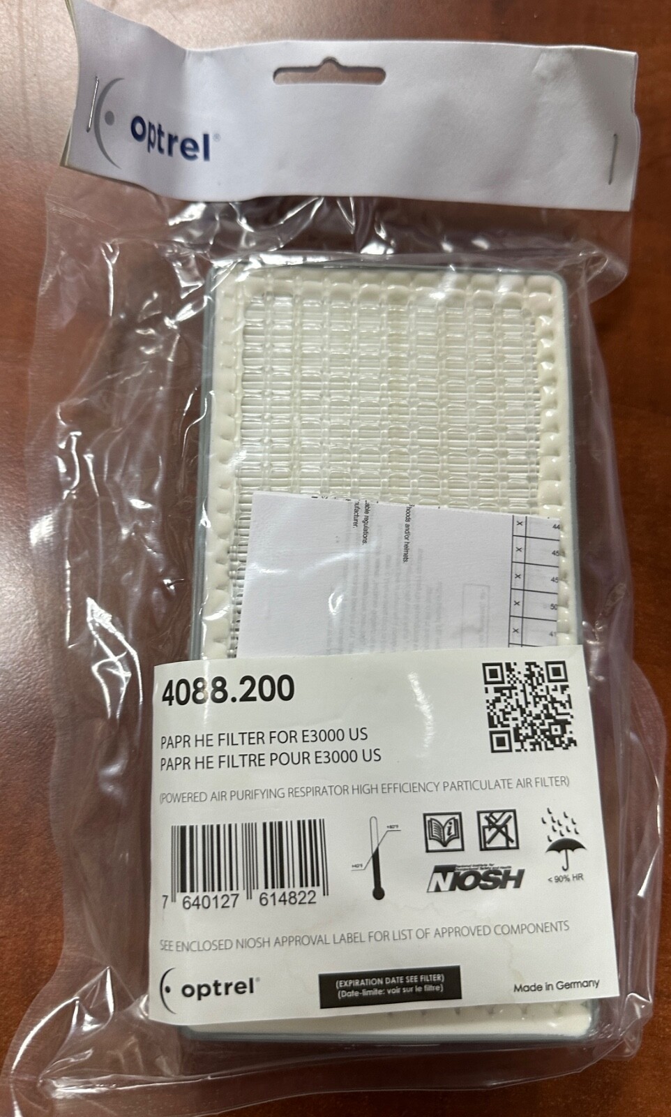 NEW OPEN BOX OPTREL CLEARMAXX PAPR E3000X SYSTEM UP TO 18 HOUR BATTERY/TOTE