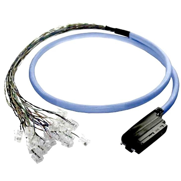 RJ21 MALE RJ21 HYDRA Amphenol Cat3 Telco Breakout Cable to 24 RJ11 3m