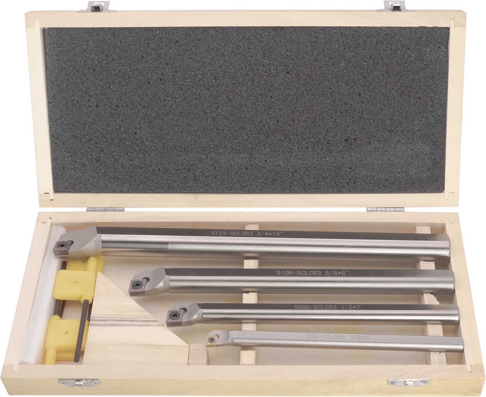 Indexable Boring Bar Set 4pcs/set w. Extra 13pcs CCMT carbide Inserts-#1004-IDX