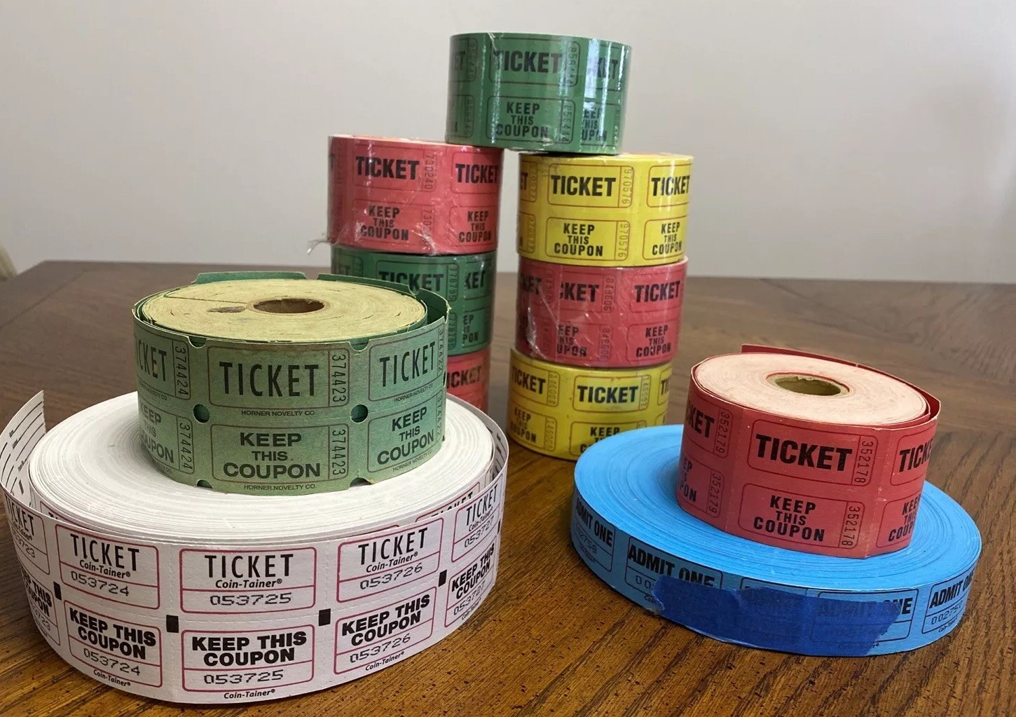 Keep This Coupon Ticket Lot Half And Half + Admit One Tickets Multiple Rolls