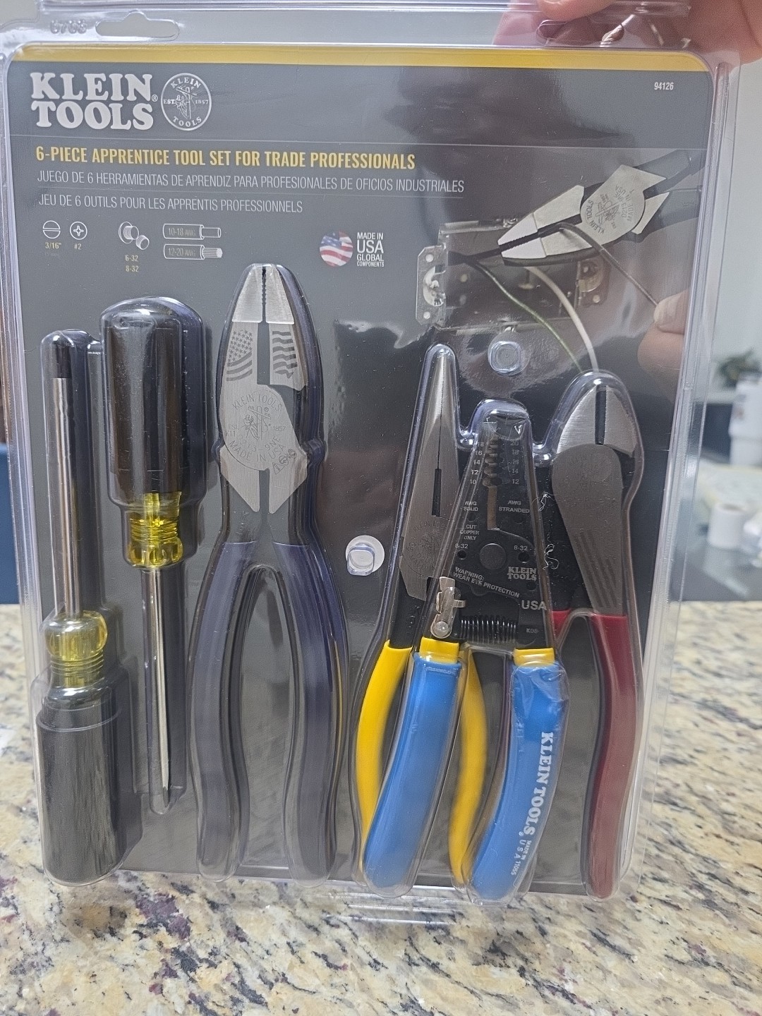 Klein Tools 6-Piece Apprentice Tool Set For Trade Professionals 94126 BRAND NEW