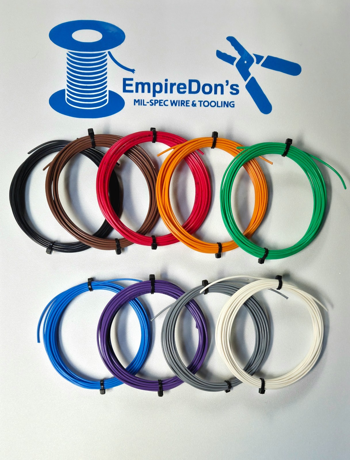 20 AWG Mil-Spec Wire Teflon (PTFE)  Stranded Silver Plated, Wire Kit 135 ft