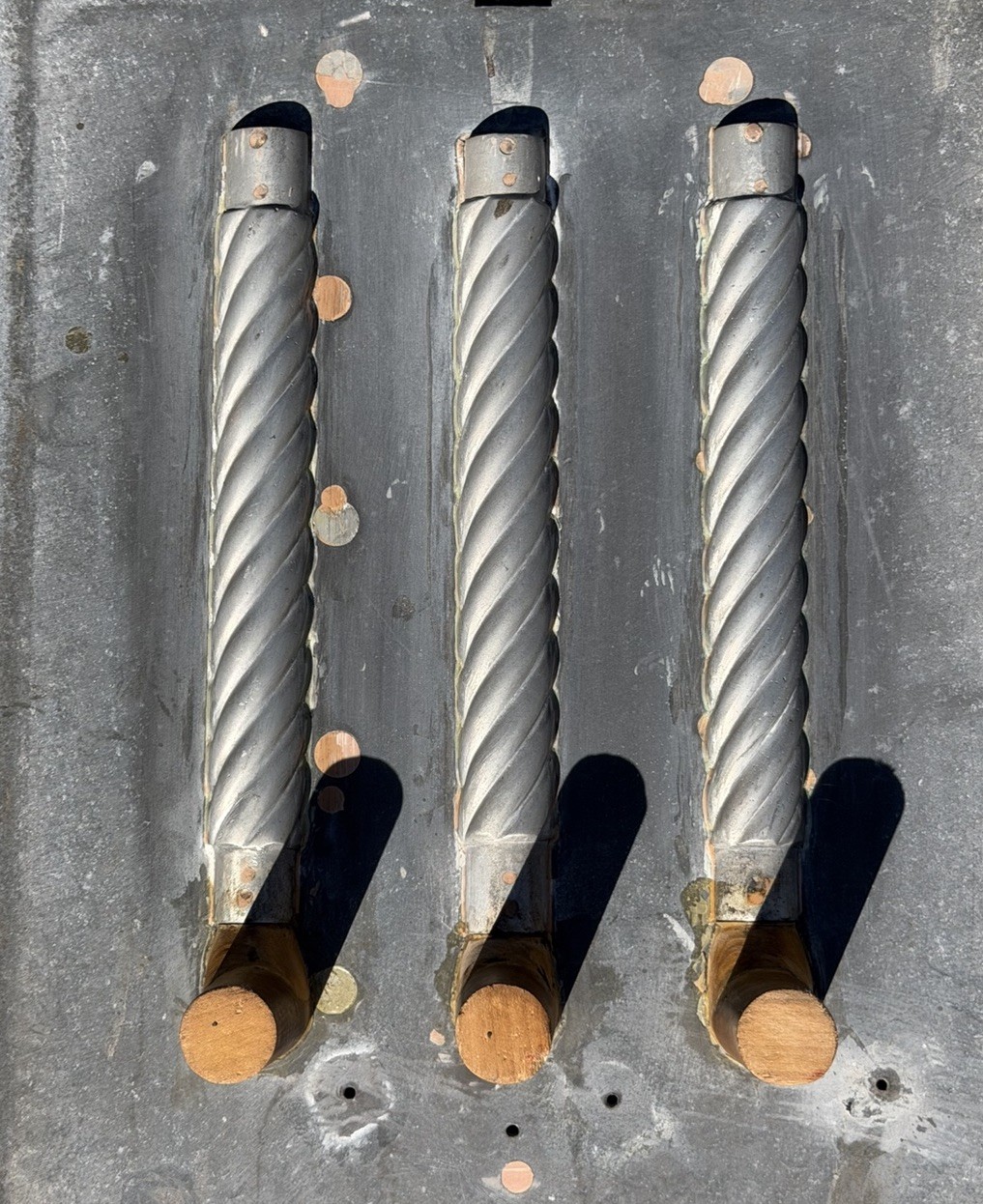 VTG Industrial Aluminum Foundry Mold Rope Pattern Sculpture Abstract Wall Art