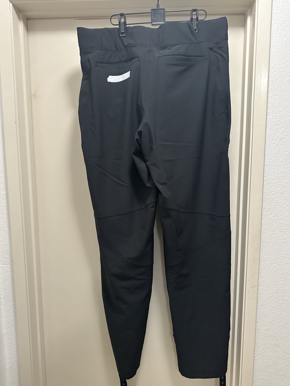 New Mens Nike Vapor Elite Baseball Softball Pants Lockdown Straps Lrg $80 Black