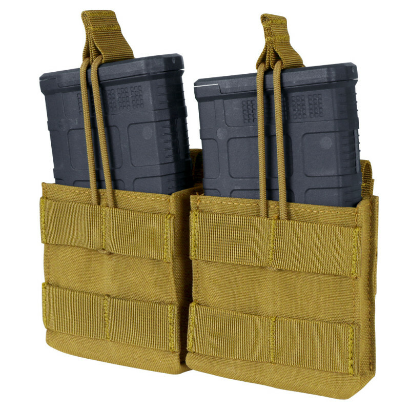 Condor Double Open Top Mag Pouch w/ 4 Molle Straps for 308/762 Cal.