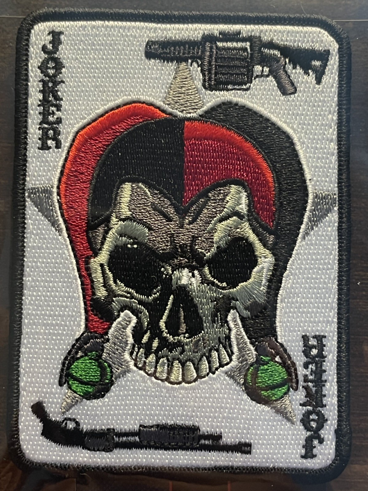The Joker Skull Tactical Morale Patch, Exclusive Morale Limited, Embroidered