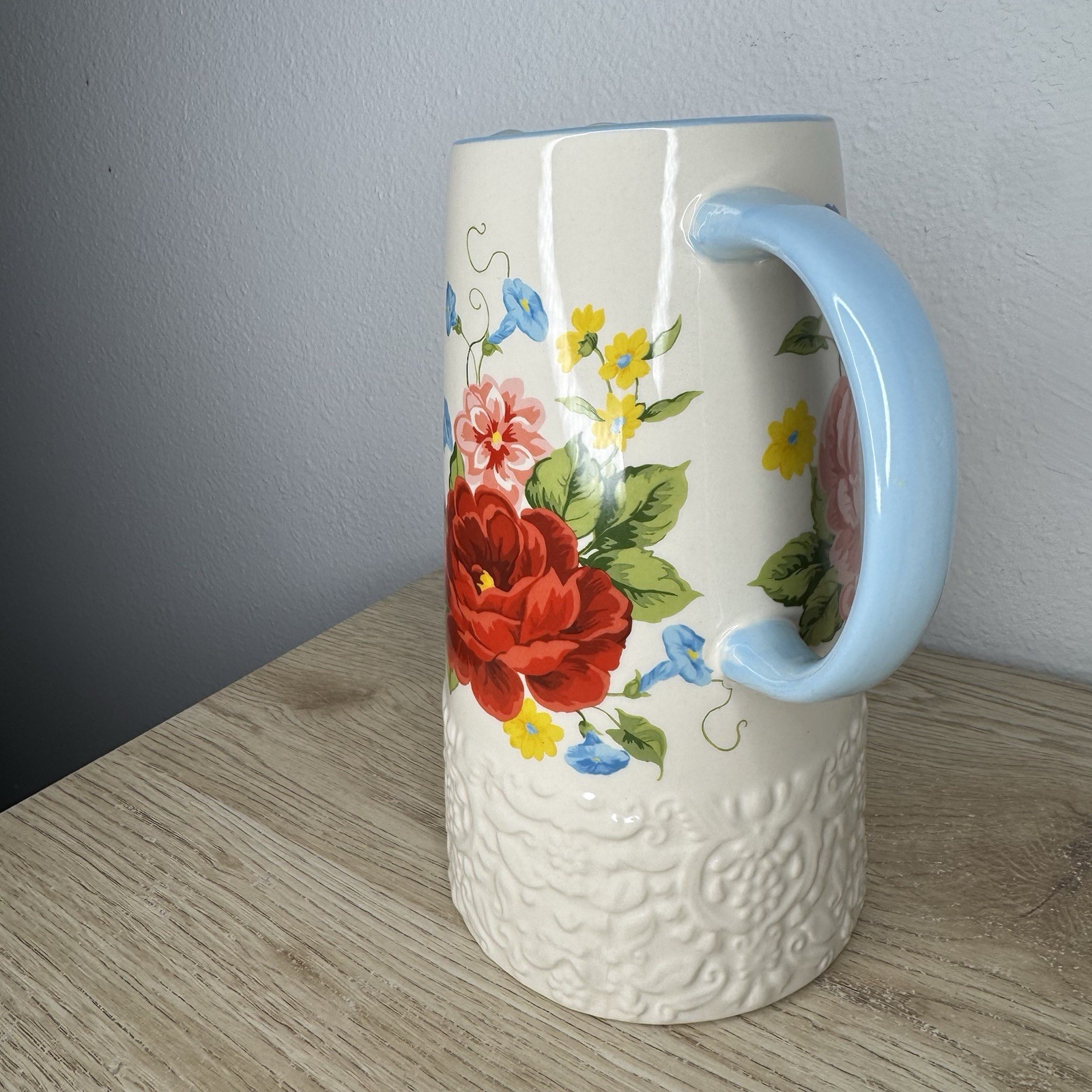 Pioneer Woman Sweet Rose Pitcher 2.1 Quart 9 Inches Talk Floral NEW Western